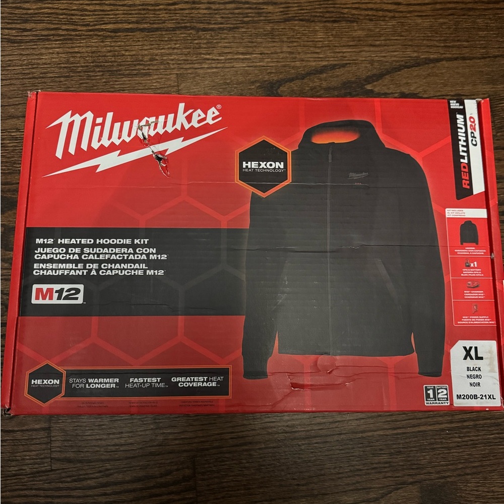 Milwaukee Black Heated Hoodie Kit for Men